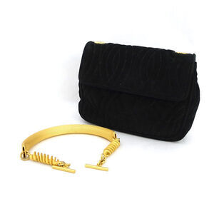 Fendi Handbag Black Suede Pouch